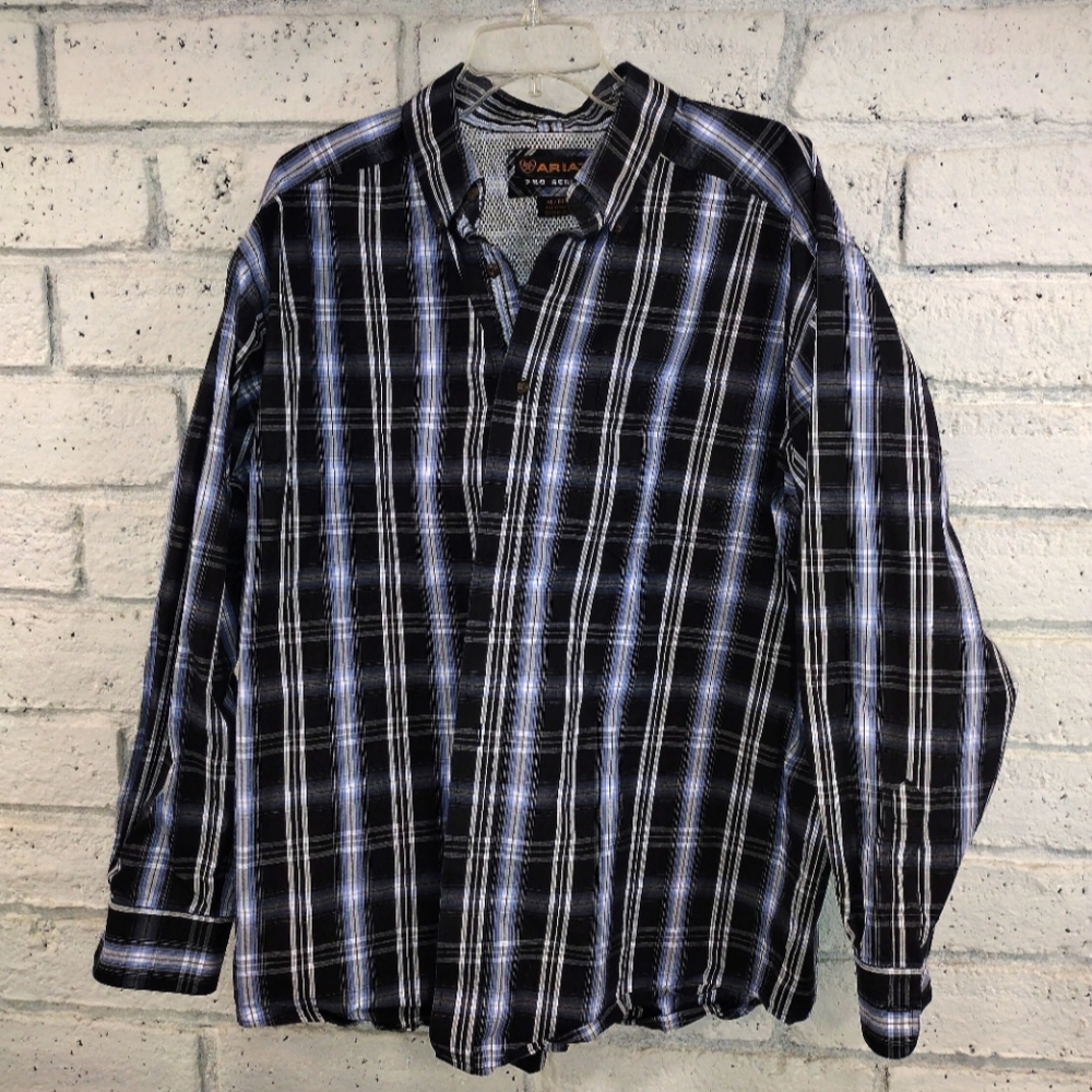 Ariat long sleeve western work shirt XL